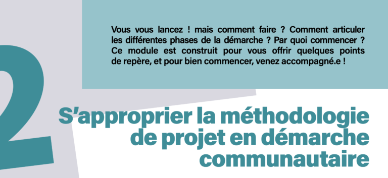 S’approprier la méthodologie de projet en démarche communautaire