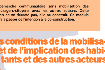 3 - Les conditions de la mobilisation et de l’implication des habitants et des autres acteurs